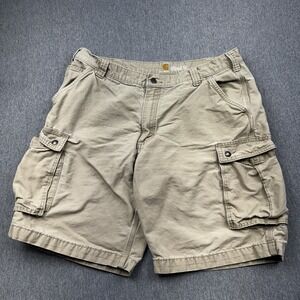 Carhartt 100277 253 Cargo‎ Shorts Mens Beige Tan Workwear Sz 40 Relaxed Fit